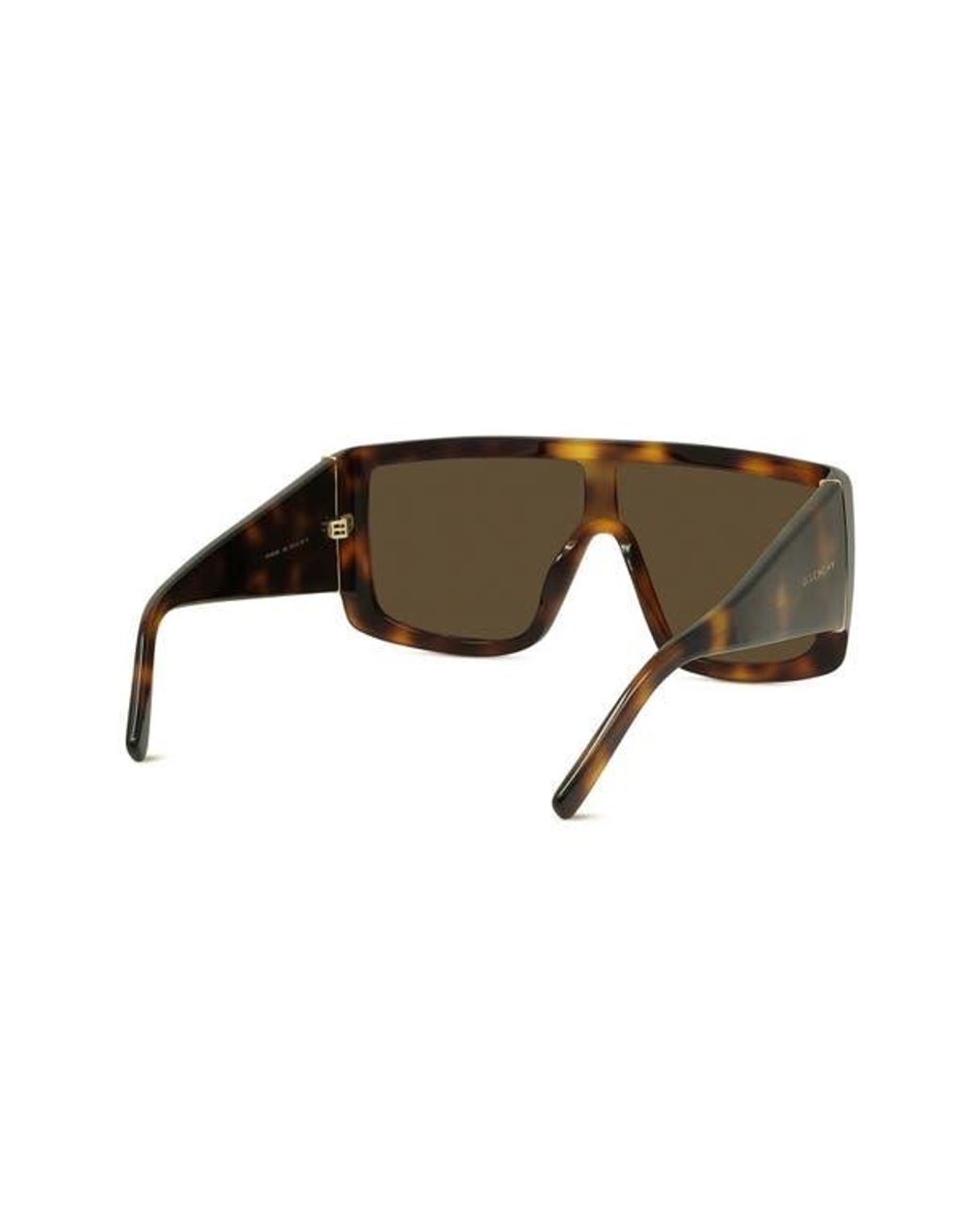 Givenchy Brown Rectangular Flat Top Sunglasses