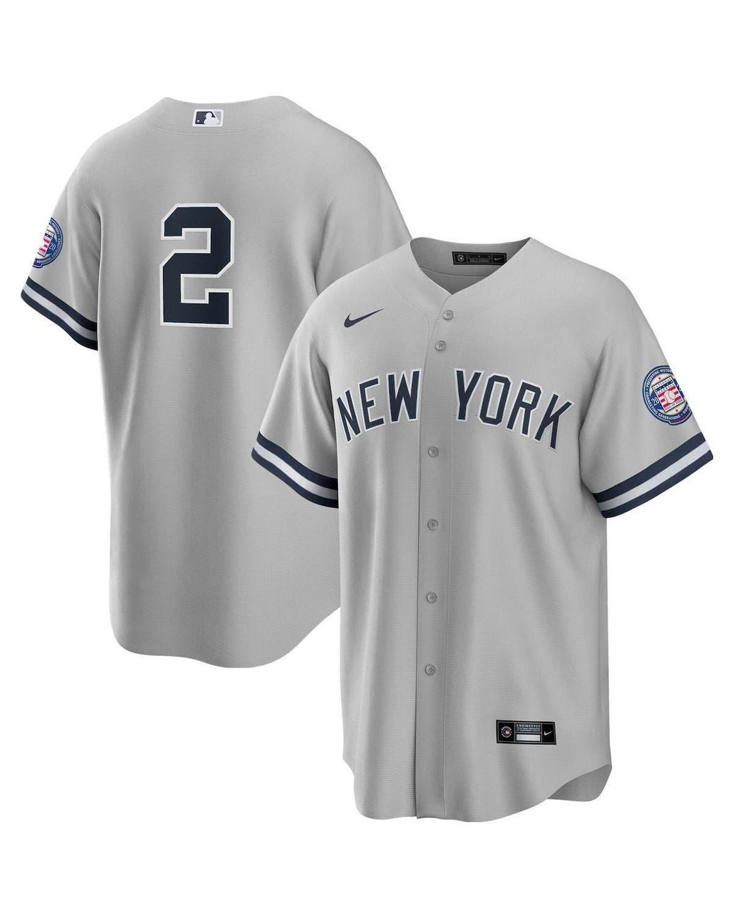 Nike Derek Jeter Gray New York Yankees 2020 Hall Of Fame Induction ...