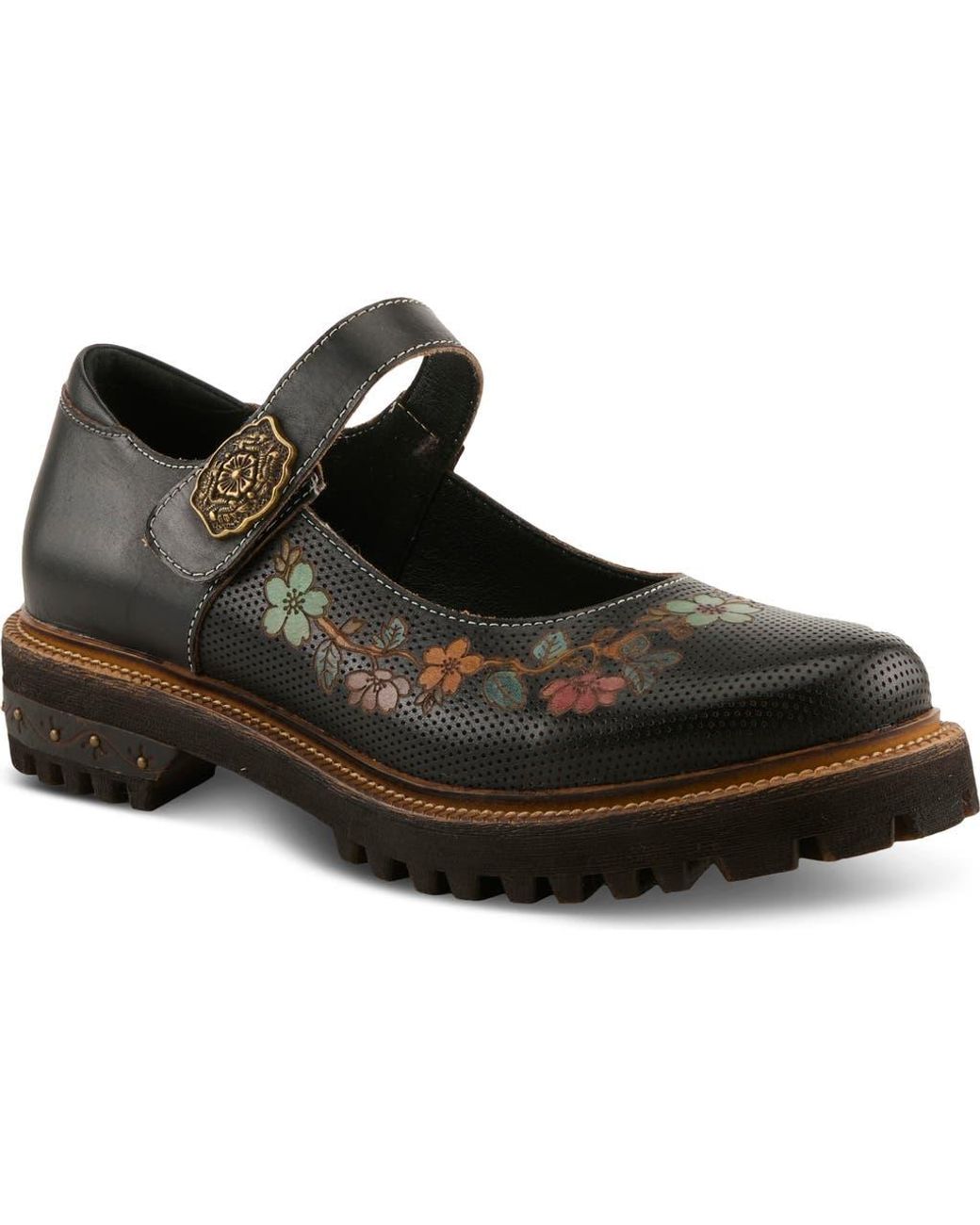 Spring Step Black Danuella Platform Mary Jane