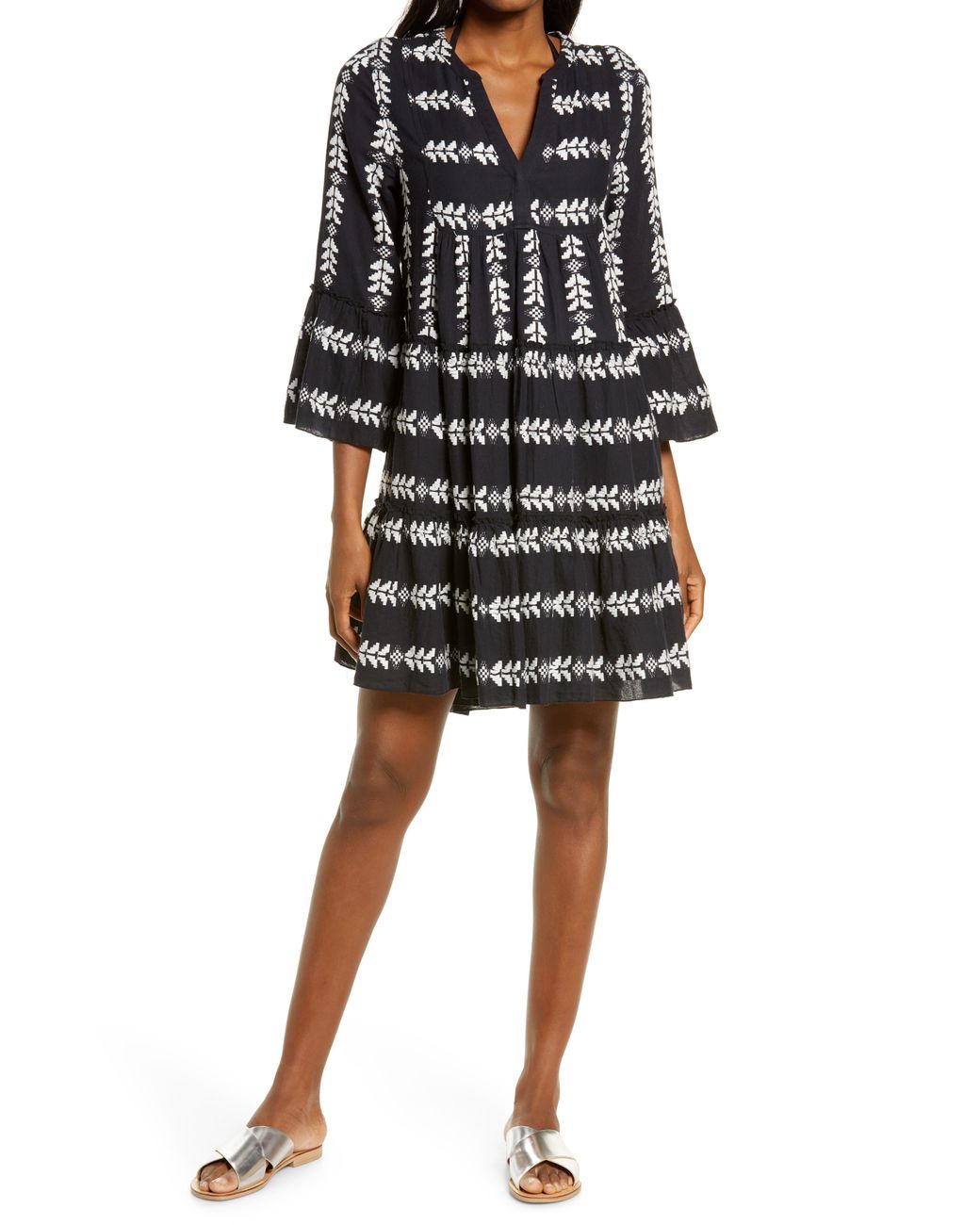 Elan Grecian Coverup Dress in Black Lyst