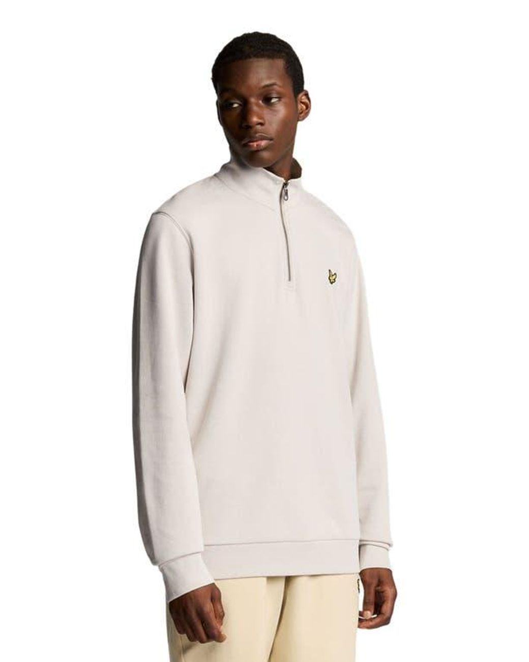 Lyle & Scott Natural Loopback Quarter Zip Sweat for men