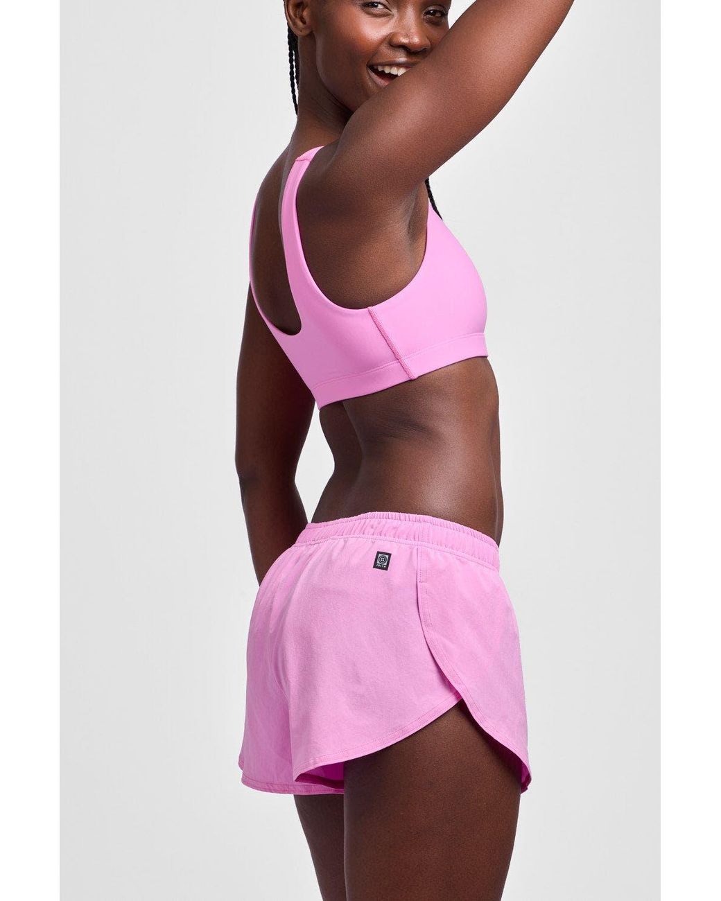 JOLYN Pink Lizzie Split Short