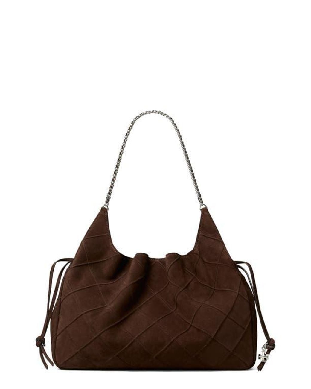 Tory Burch Brown Large Fleming Suede Tote