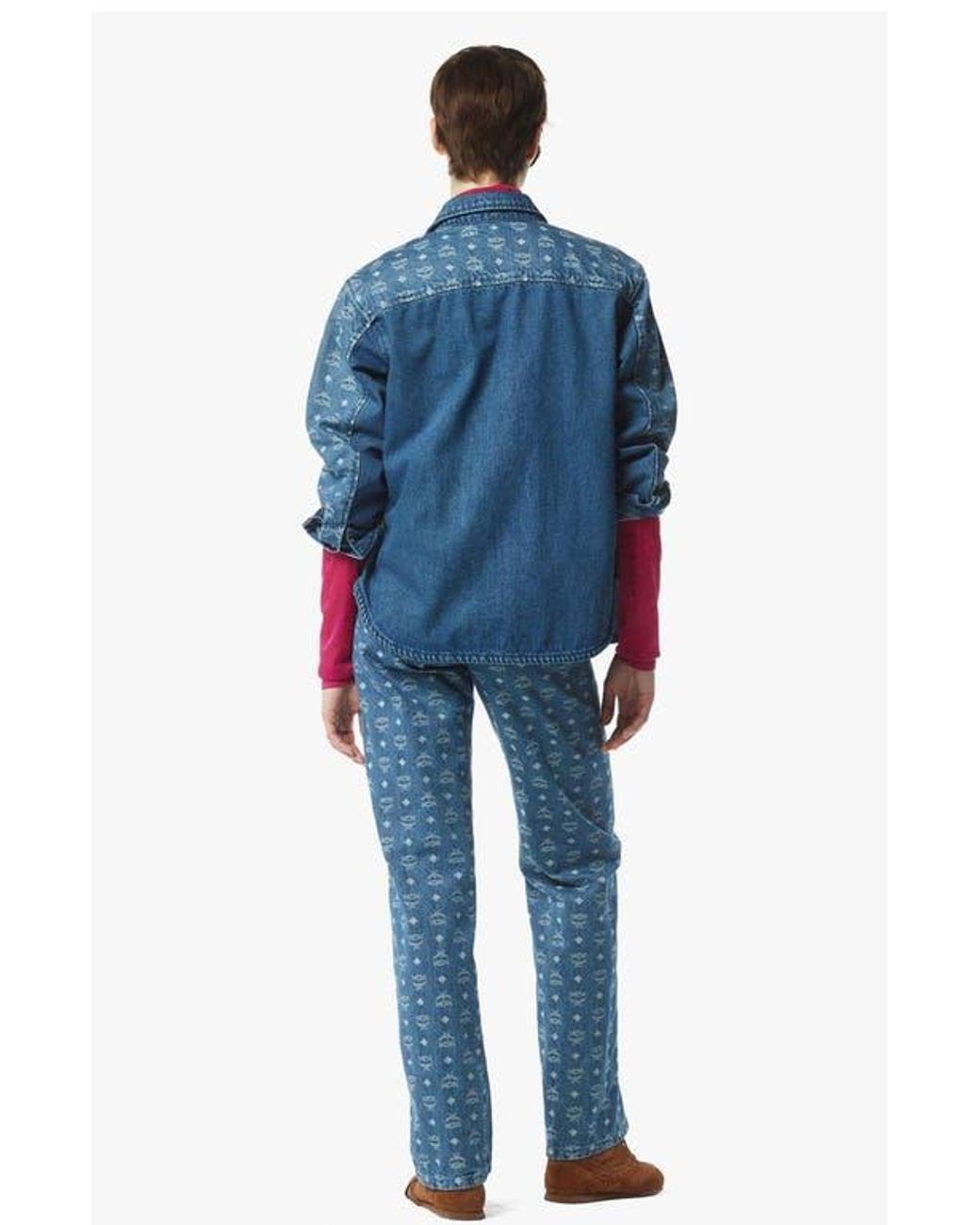 MCM Blue Monogram Jacket