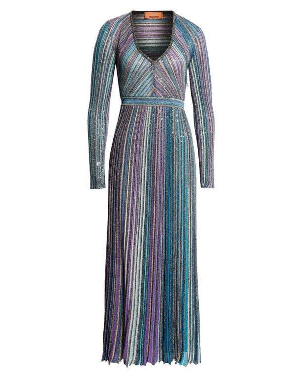 metallic striped sweater dress Boden Metallic Stripe Long Sleeve Ribbed Sweater Dress In Rainbow Multi