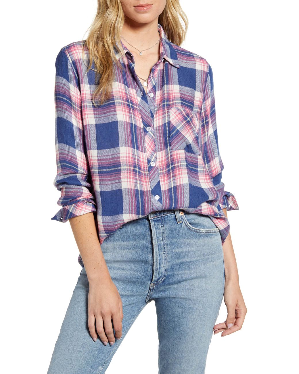 Rails Hunter Plaid Shirt in Azure Pink Yellow (Blue) - Lyst