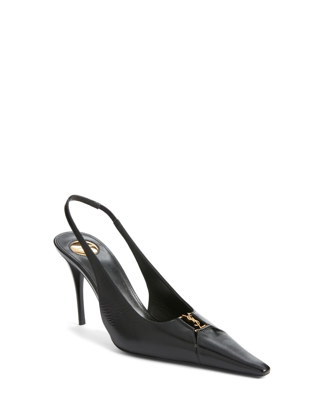 Saint Laurent Black Babylone Slingback Pump