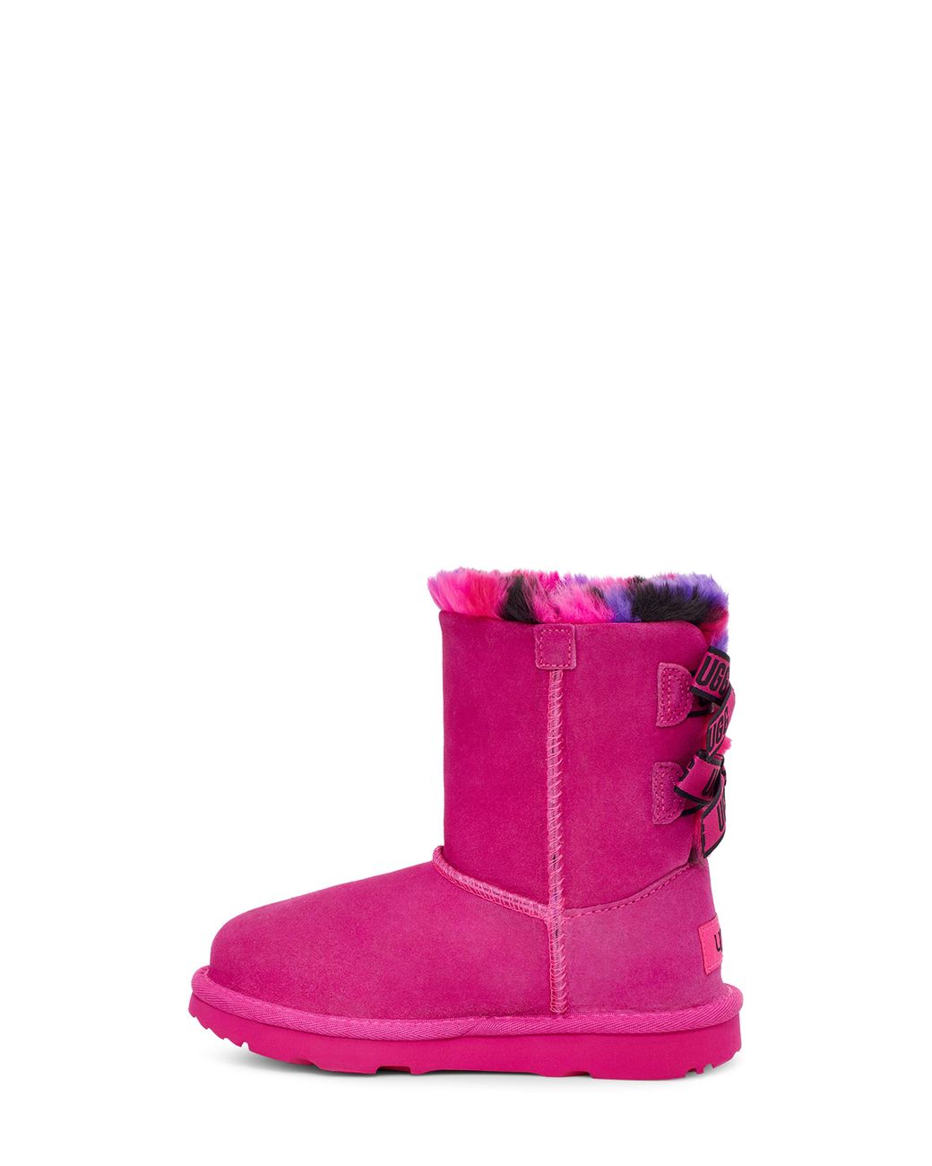 UGG ugg(r) Kids' Bailey Bow Plaid Punk Water-resistant Boot in Pink | Lyst