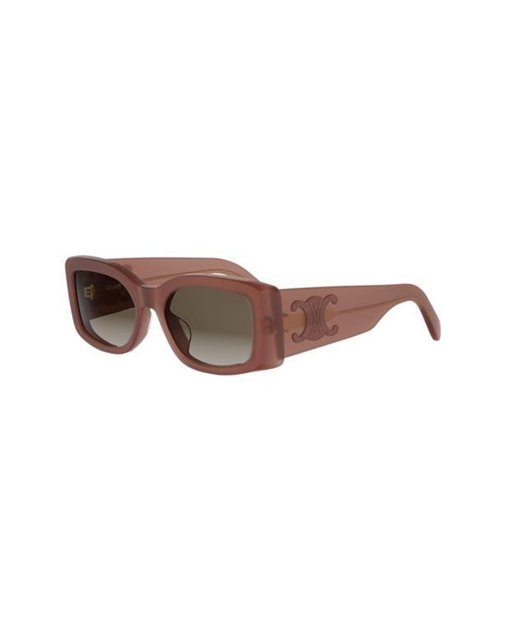 Céline Brown Maxi Triomphe 53Mm Gradient Rectangular Sunglasses