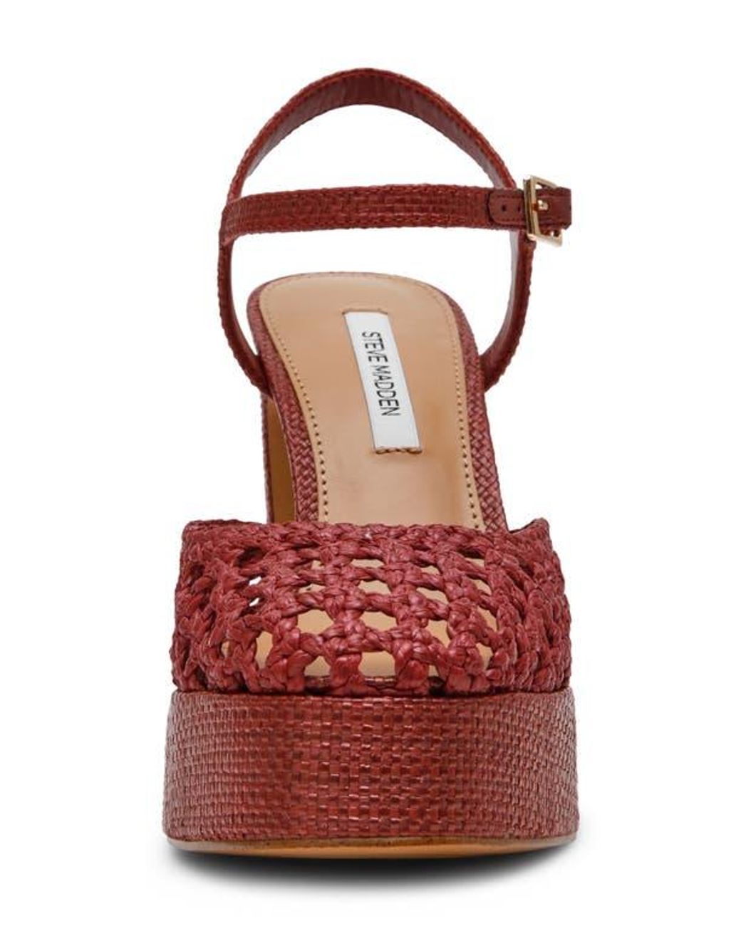 Steve Madden Red Lexie Ankle Strap Platform Pump