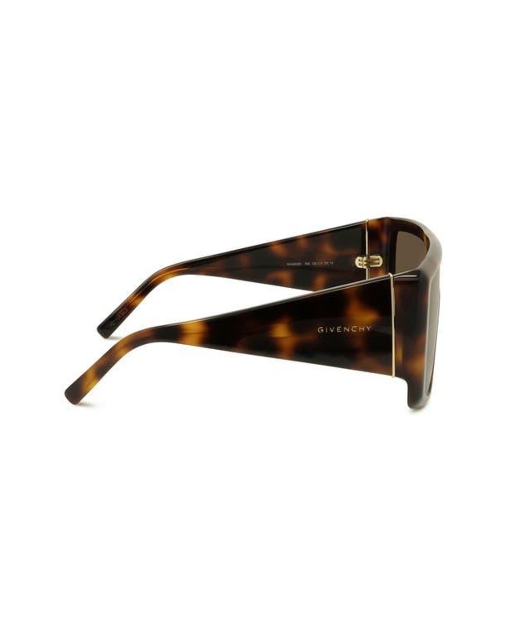 Givenchy Brown Rectangular Flat Top Sunglasses