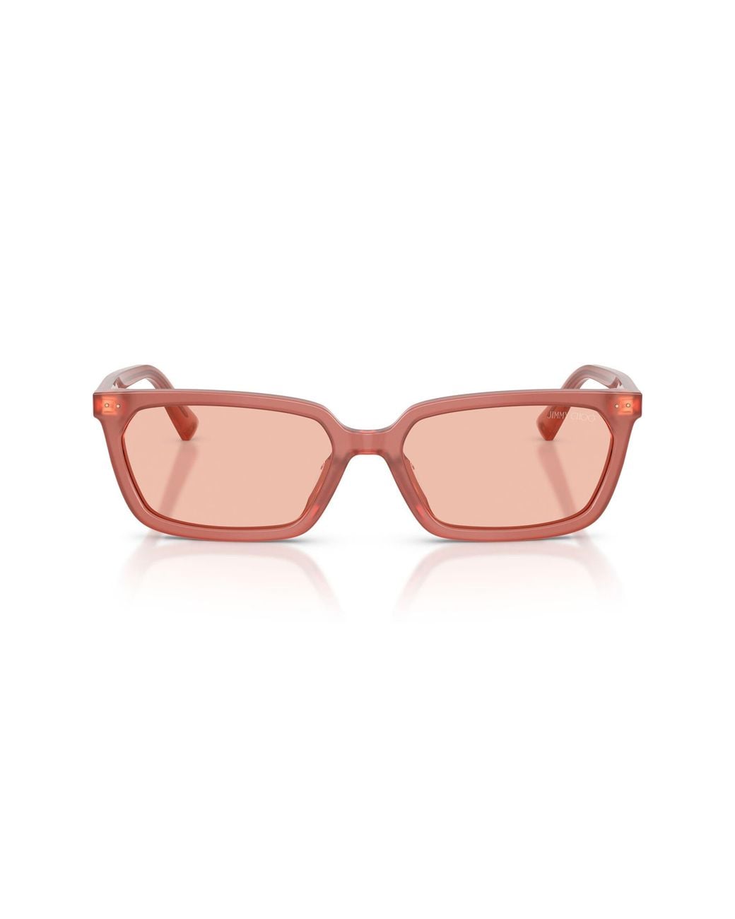 Jimmy Choo Pink 55Mm Rectangular Sunglasses