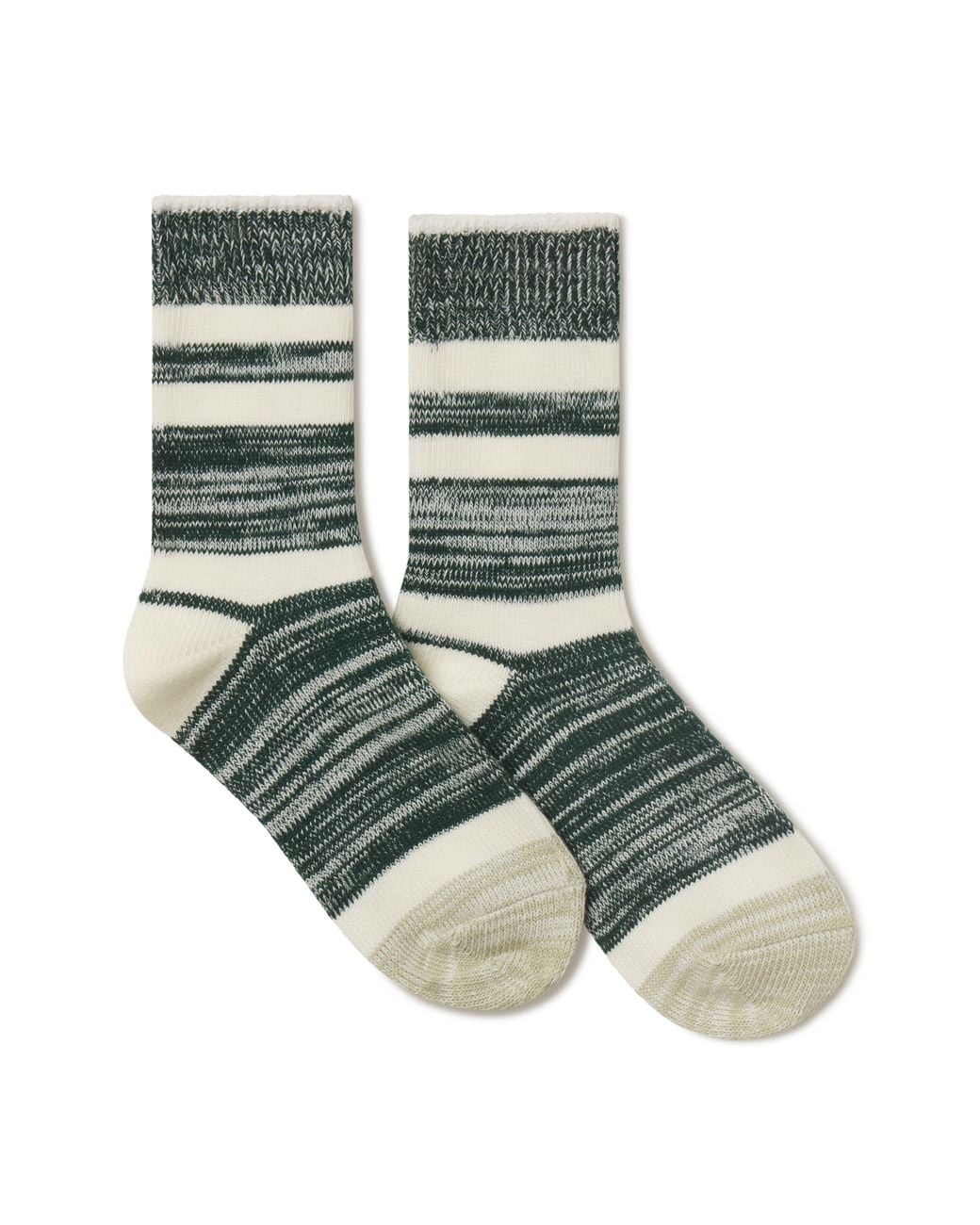 ÉTERNE Green Heather Striped Socks