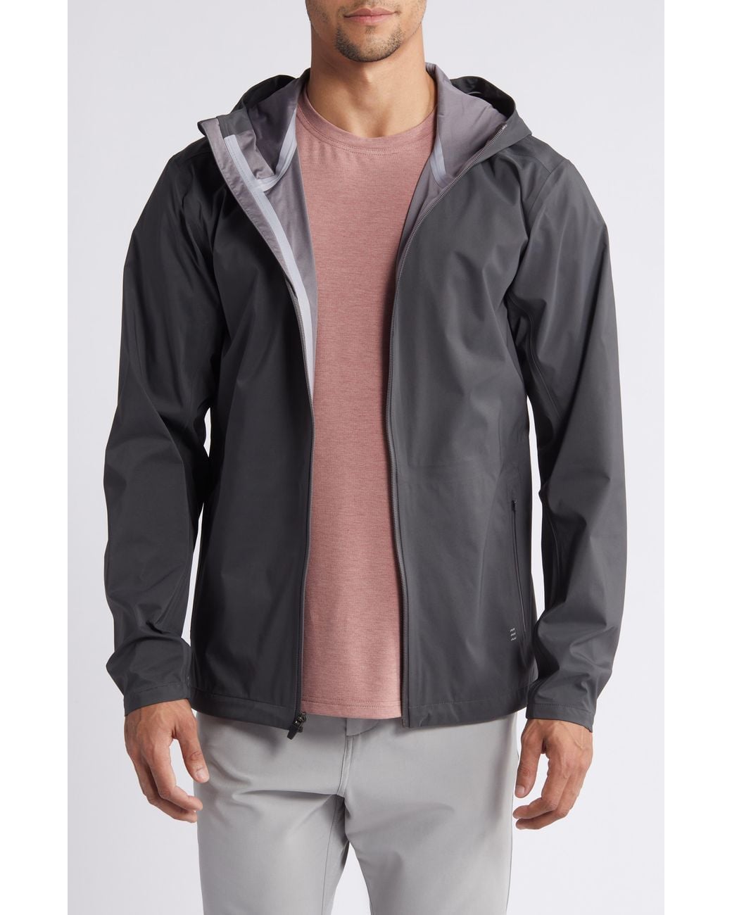 Free Fly Black Cloudshield Waterproof Hooded Rain Jacket for men