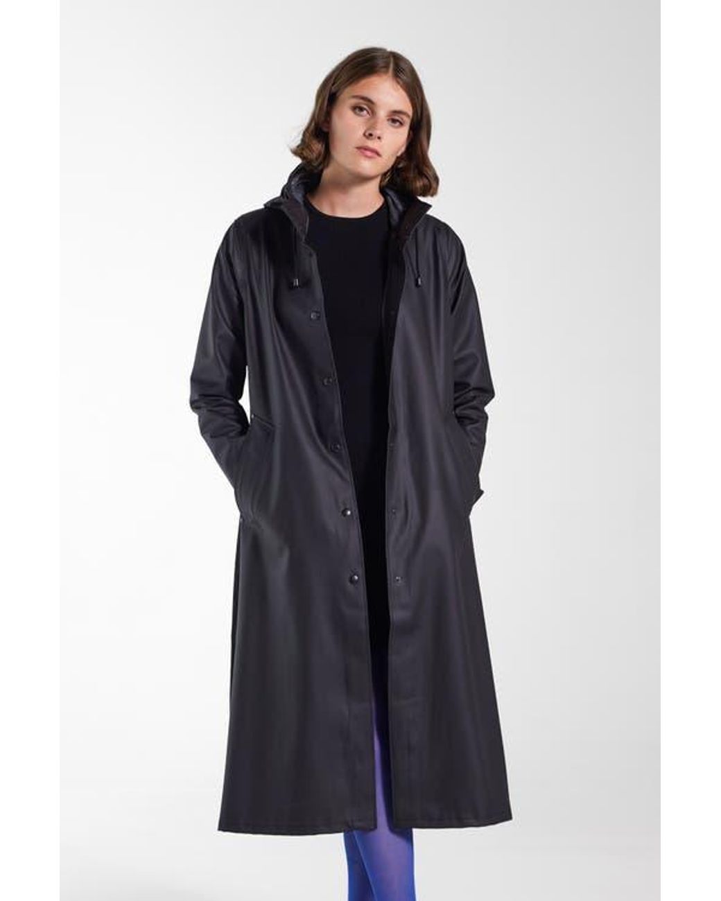 Stutterheim Blue Mosebacke Long Raincoat