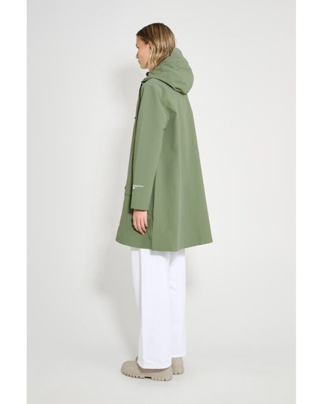 Stutterheim Green Mosebacke Patch Raincoat