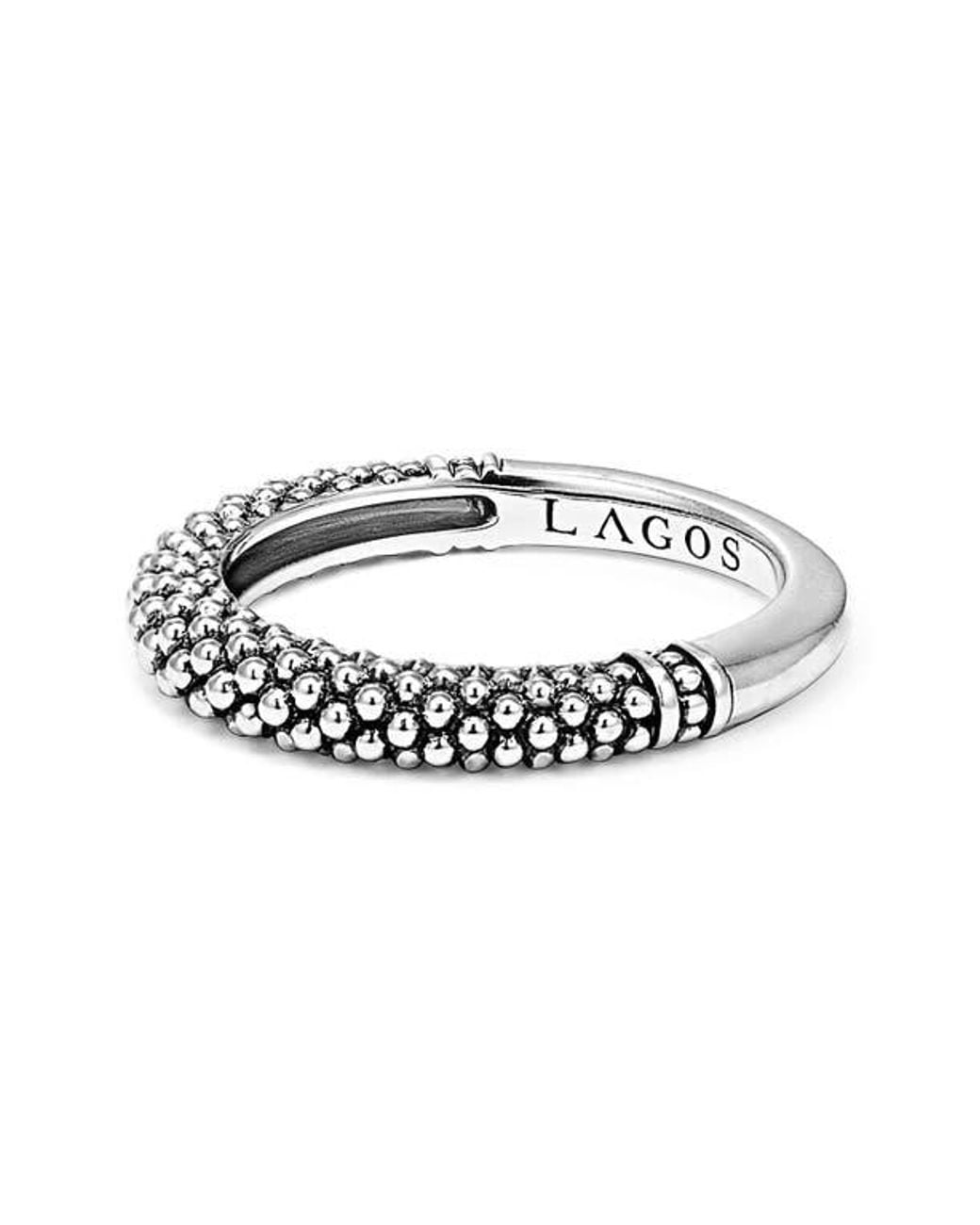 Lagos White Caviar Stacking Ring