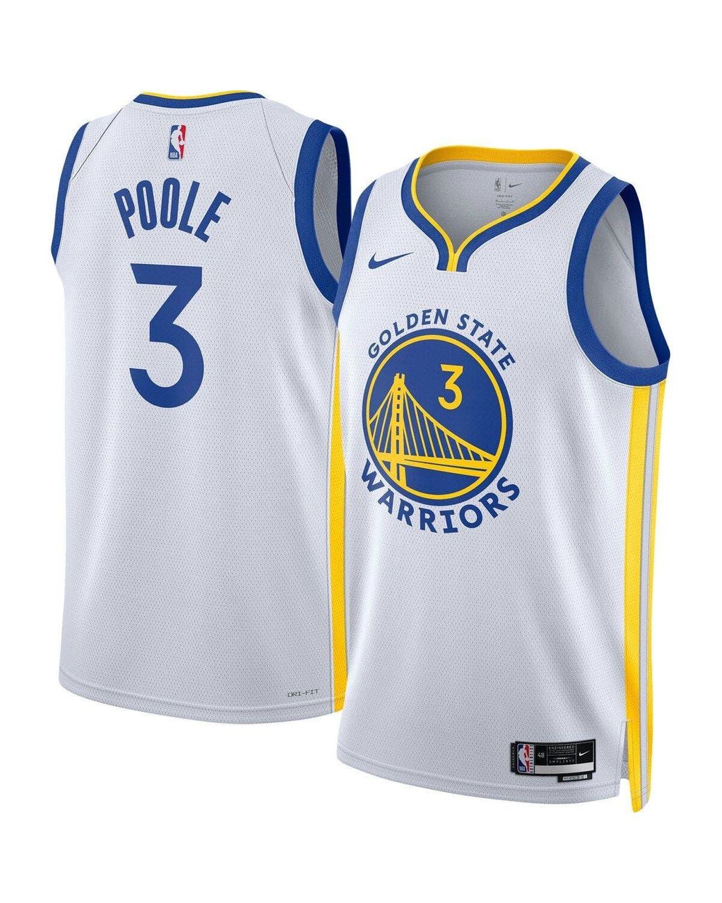 Nike Unisex Jordan Poole White Golden State Warriors 2022/23 Swingman