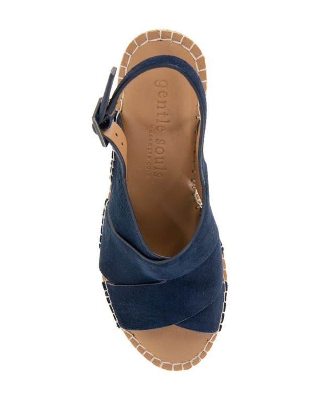Gentle Souls Claudia Slingback Espadrille Wedge Pump in Blue | Lyst