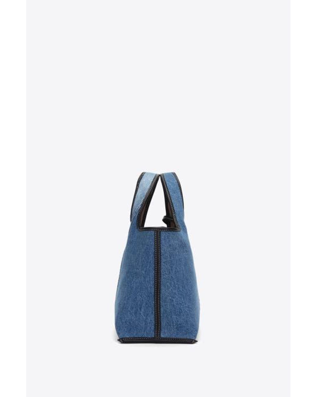 3.1 Phillip Lim Denim Mini Market Tote Bag With Studs in