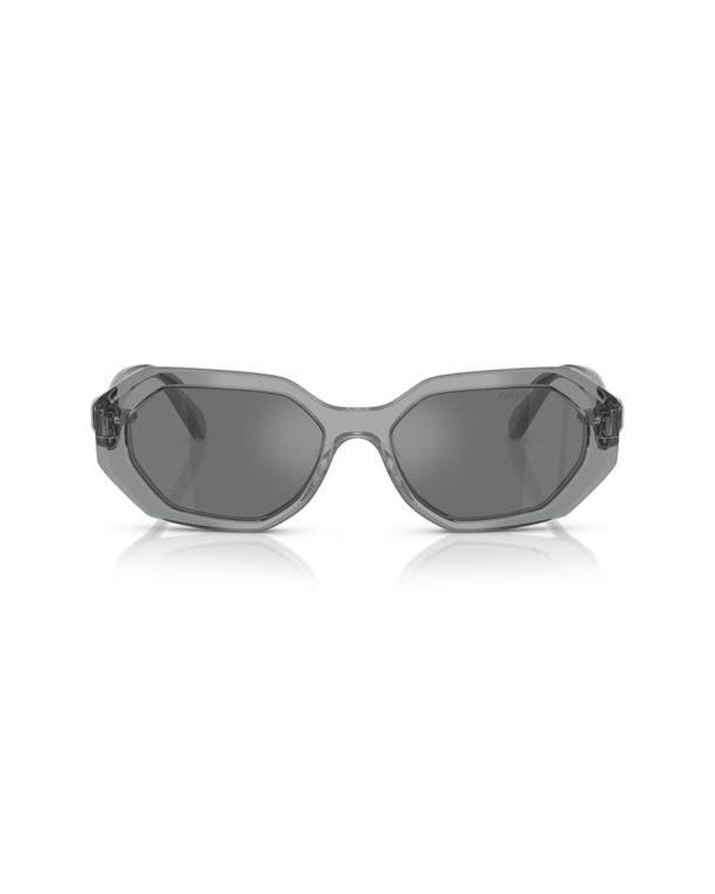 Swarovski Gray 54Mm Irregular Sunglasses for men