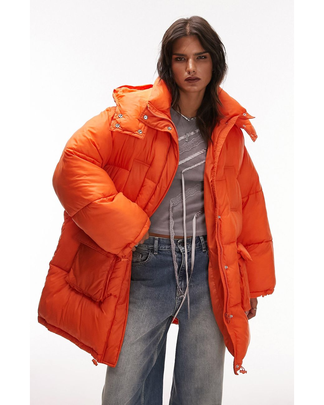 Topshop red hotsell puffer jacket