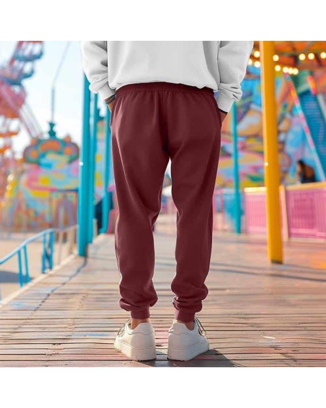 Alix Red Ghost Fleece Jogger Sweatpants for men