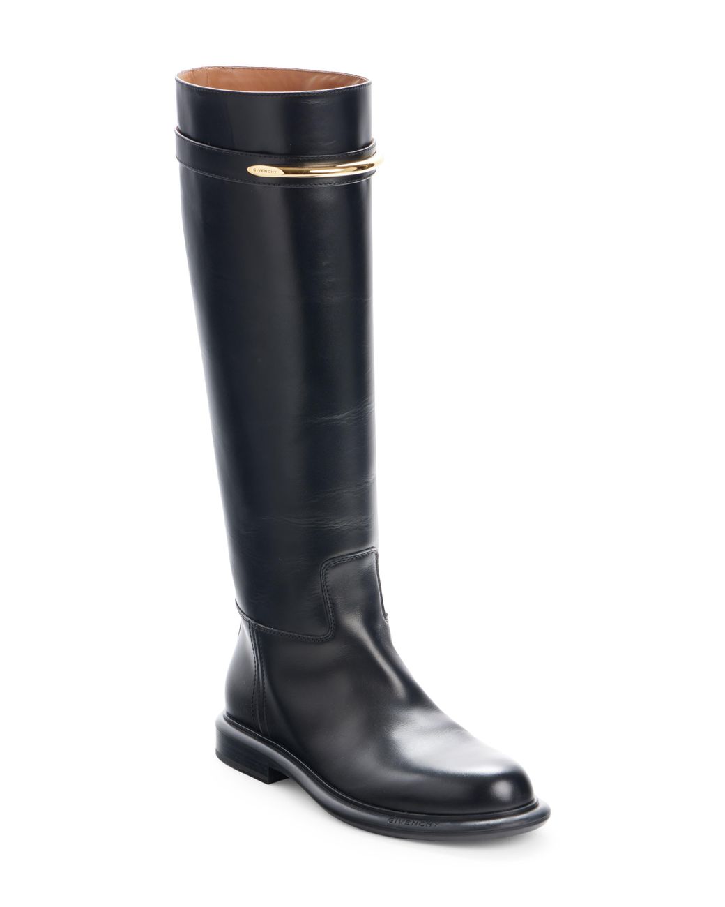 Givenchy Black Pinch Knee High Leather Boot