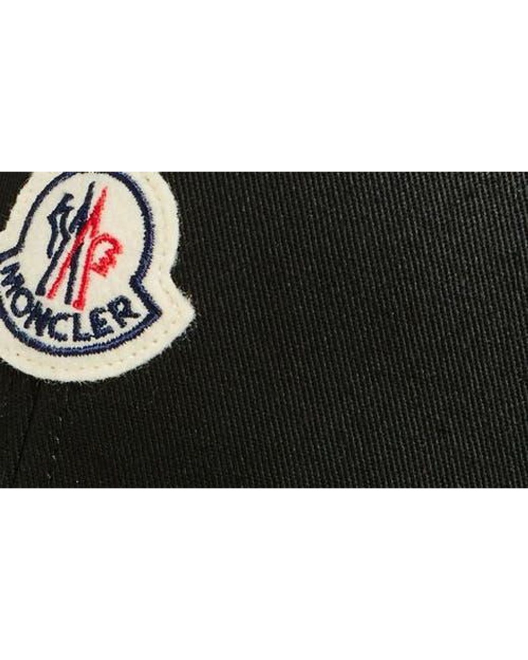 Moncler Black Logo Patch Baseball Cap