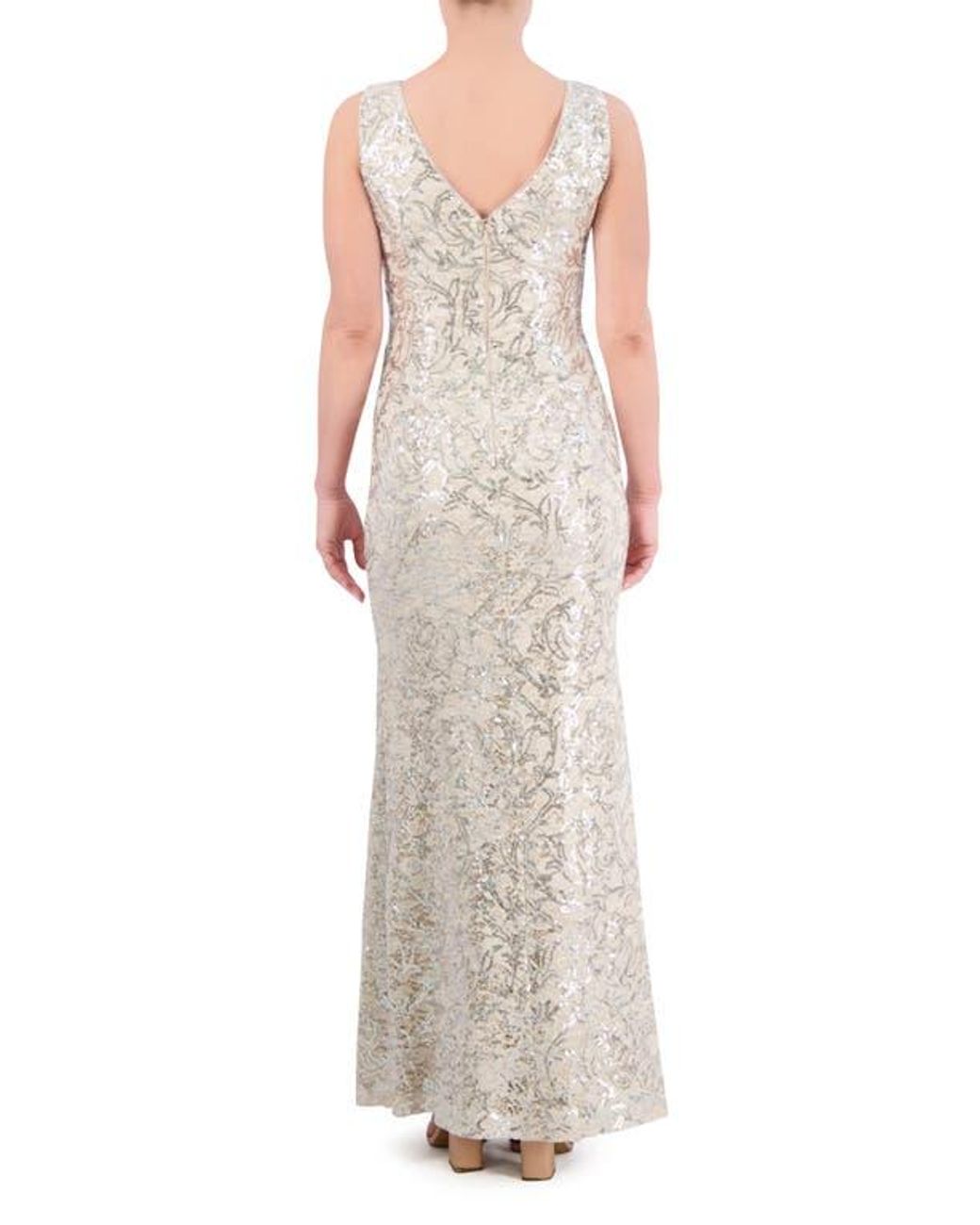 chinese dress ladies Eliza J Halter Neck 3D Floral Evening Gown EJ3M2071 main image 1