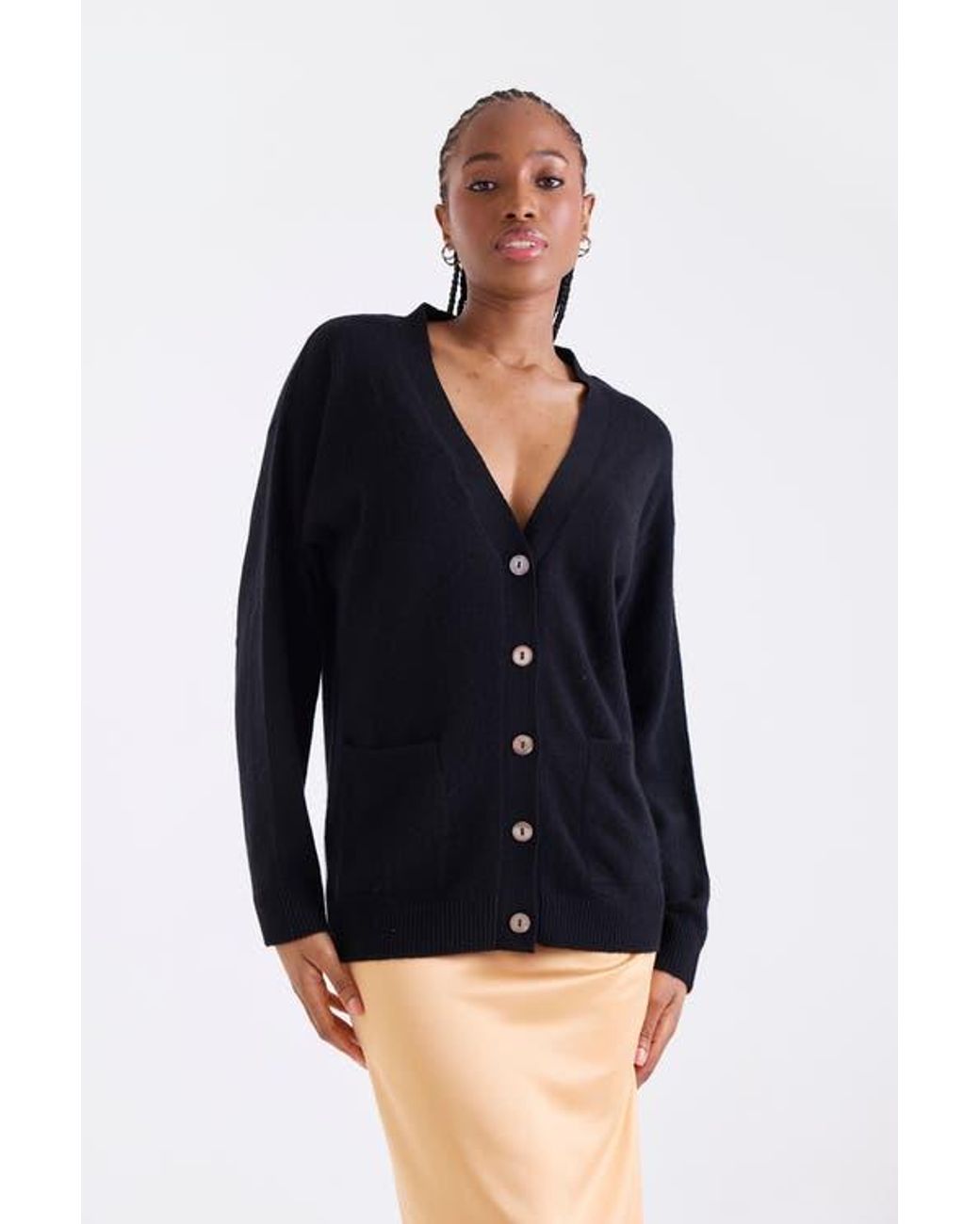 1982 Blue Oceane Oversize 100% Cashmere Cardigan