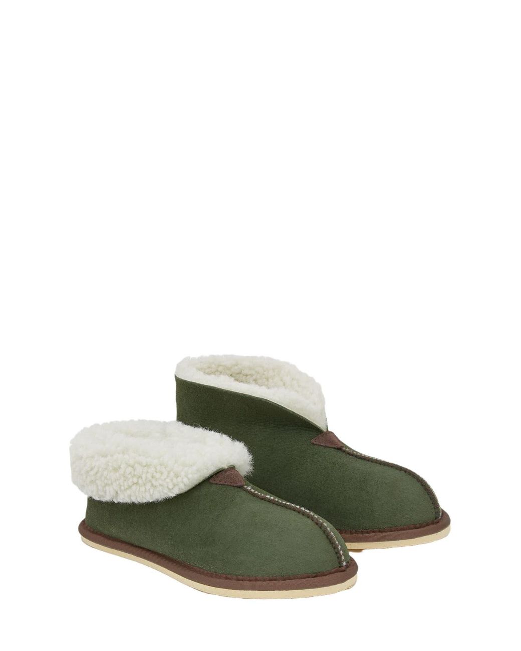 Celtic & Co. Green Ladies' Shearling Bootee Slippers