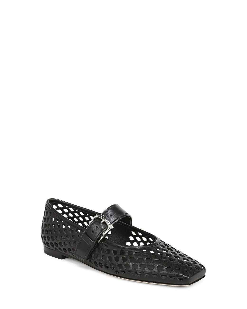 Vince Black Daniela Perforated Mary Jane Flat