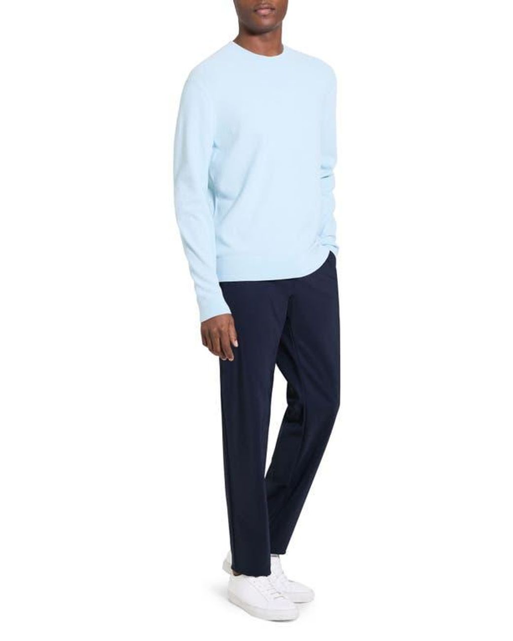 Theory Blue Riland Crewneck Sweater for men