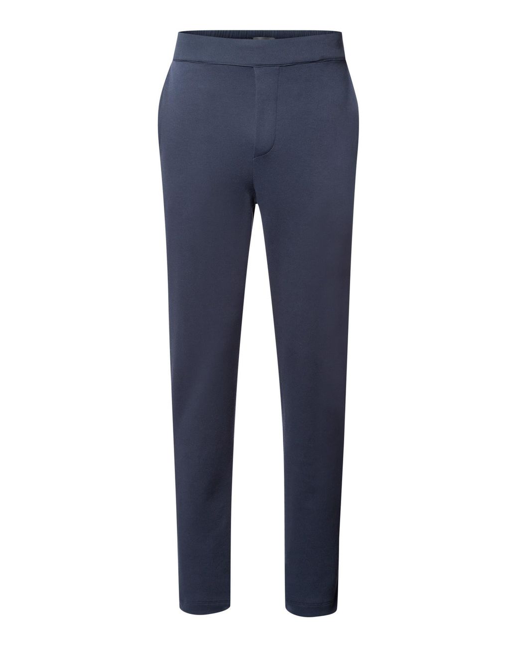 Hanro Blue Travelwear Cotton Rib Pants for men