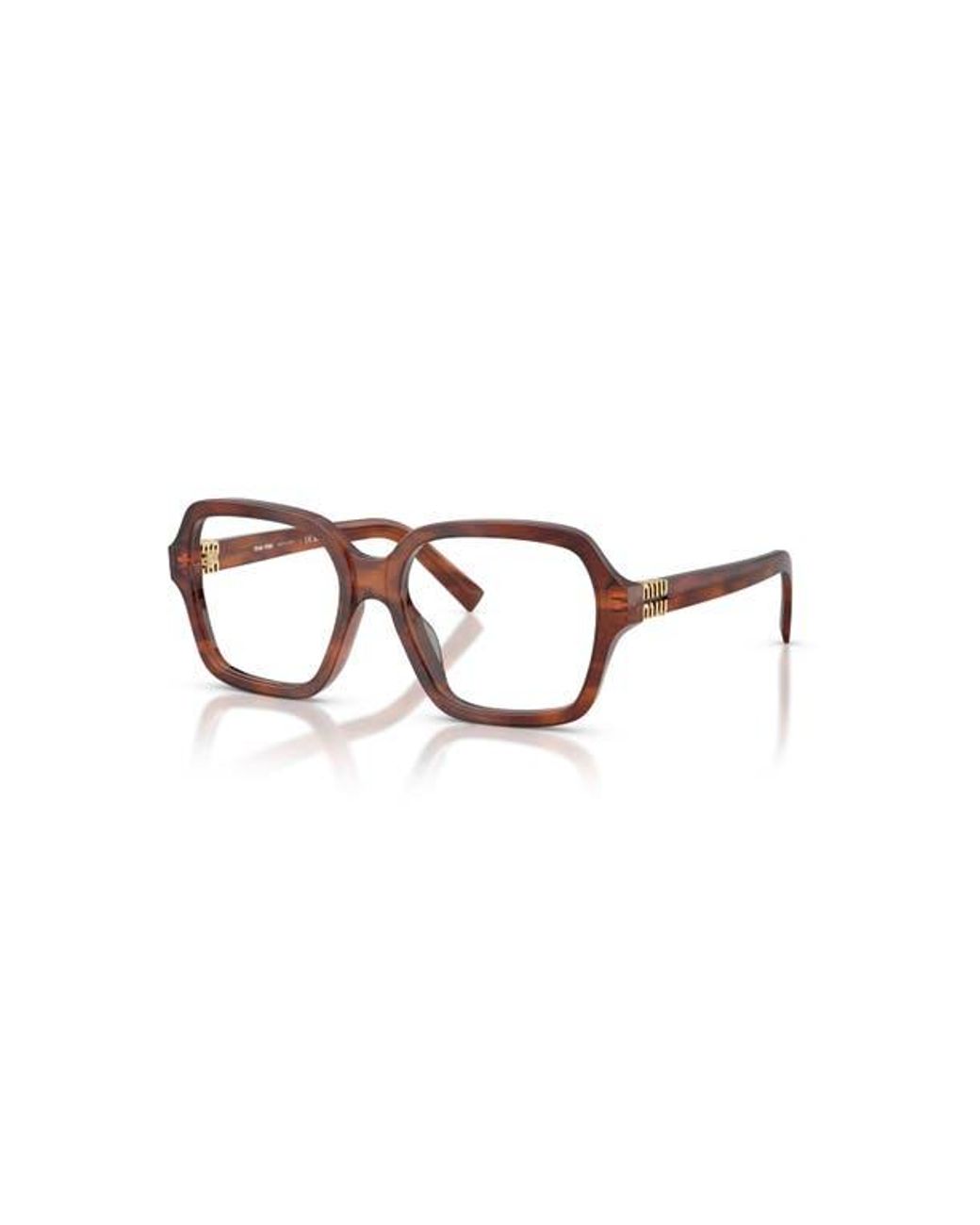 Miu Miu Brown 54Mm Square Optical Glasses