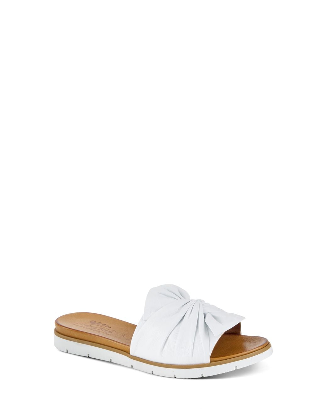 Spring Step White Lavona Slide Sandal