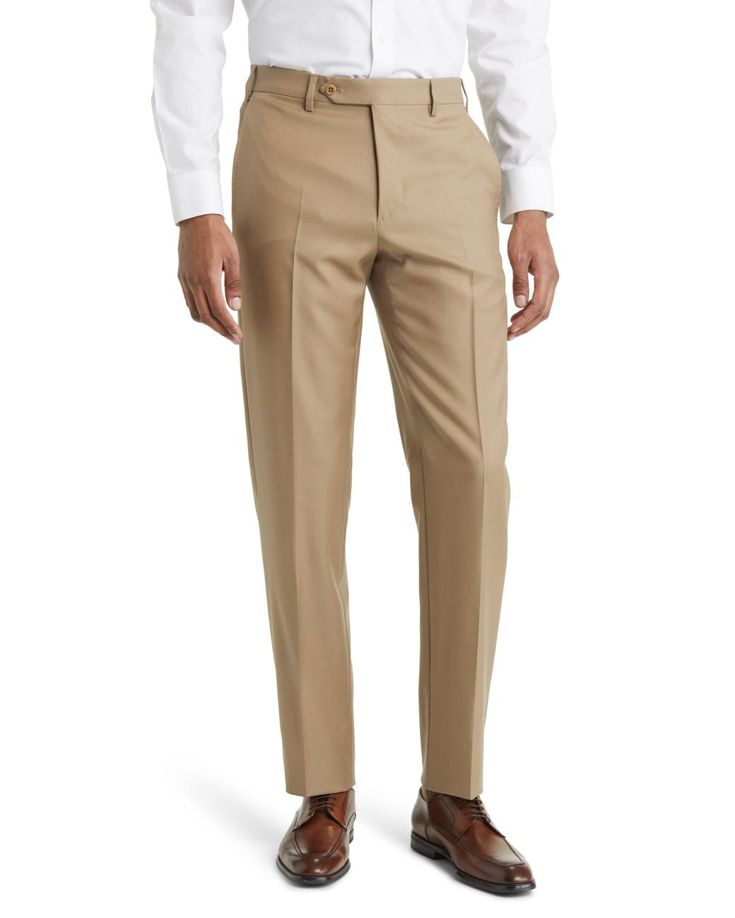 Zanella Natural Devon Super 110S Serge Trousers for men