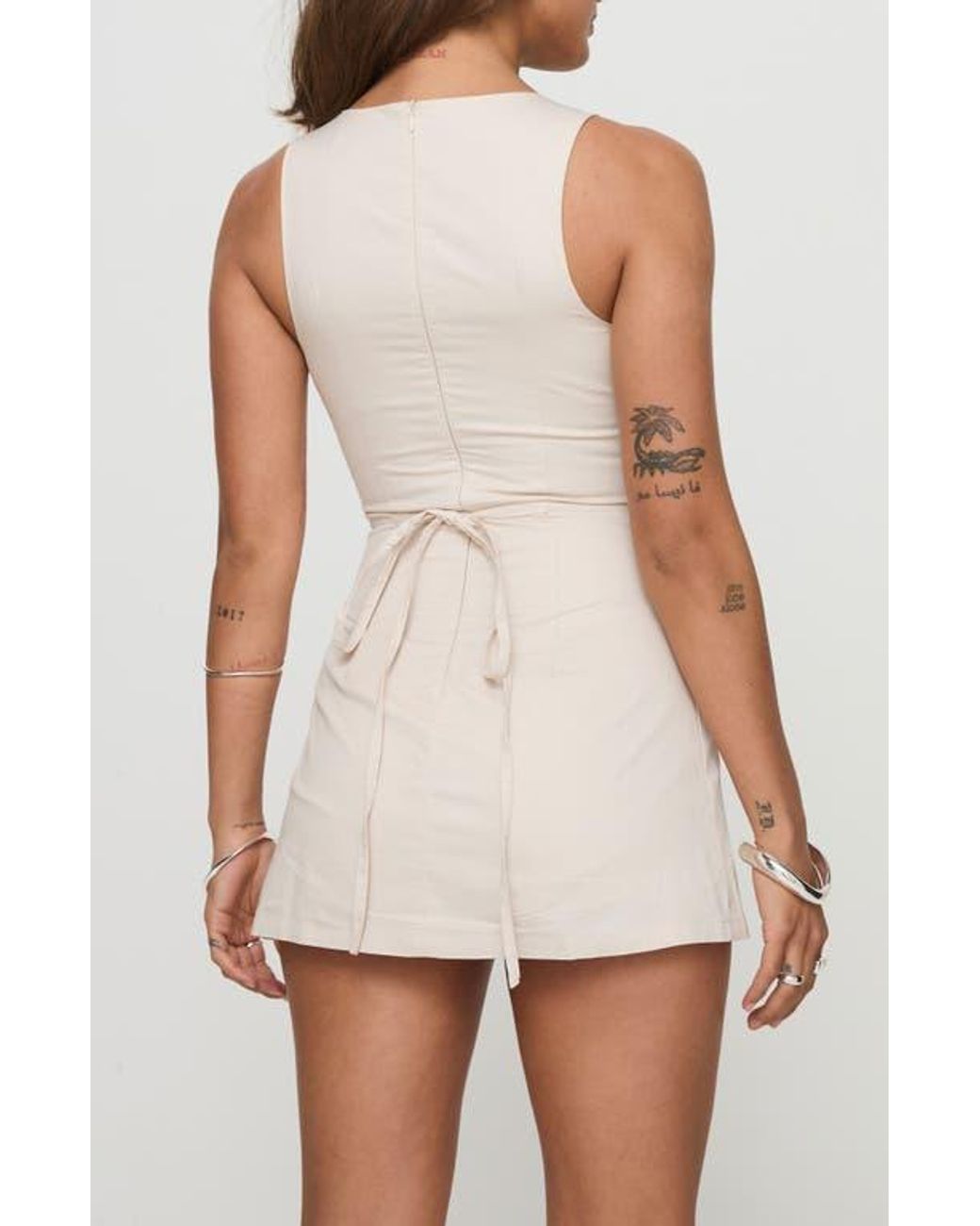 strapless open back dress The Love Galore Romper Black main image 1