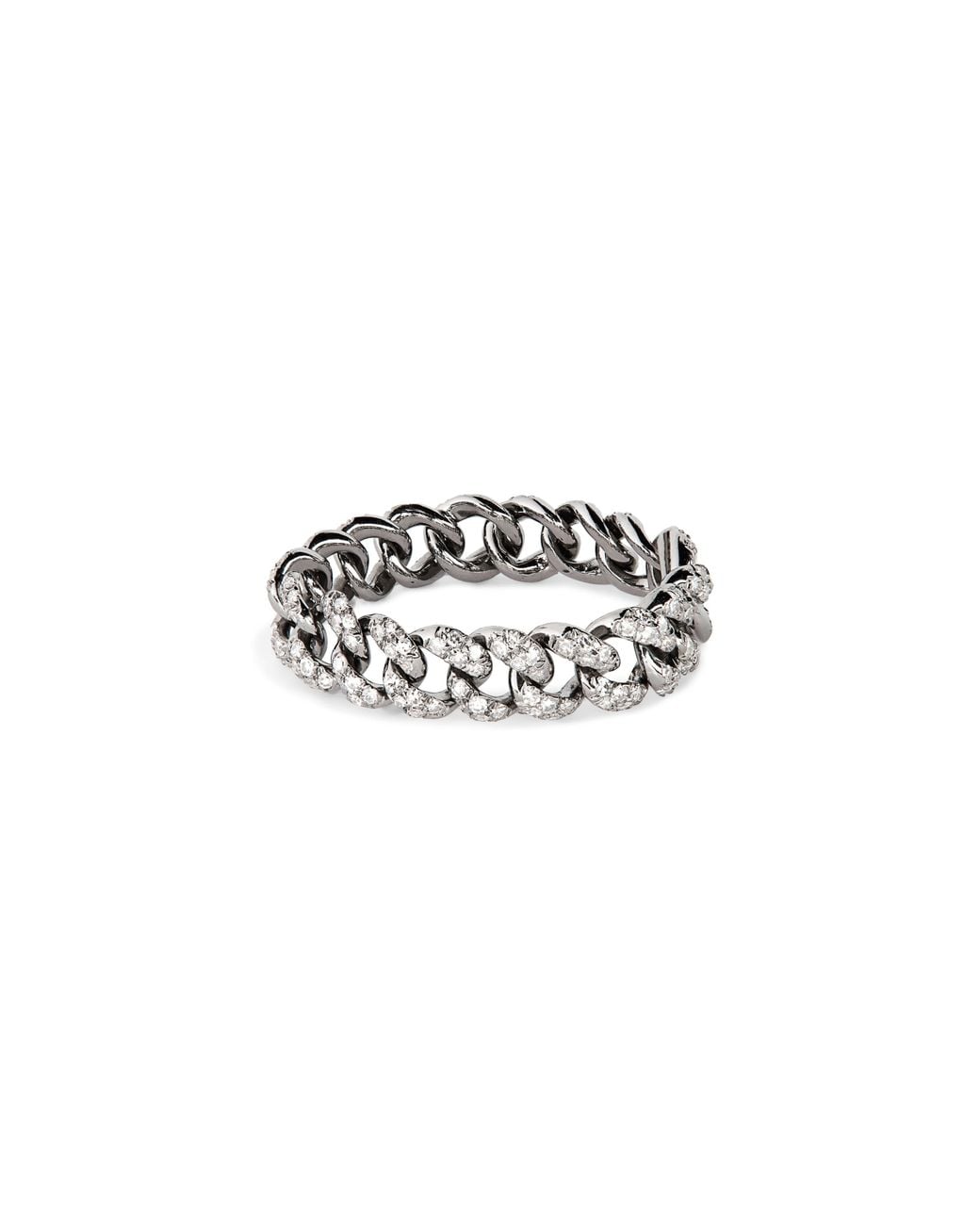 SHAY Metallic Mini Pavé Diamond Link Ring