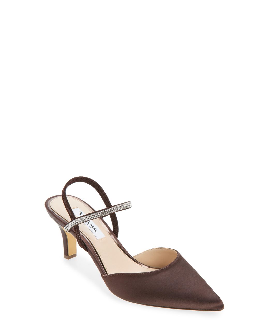 Nina Brown Billie Slingback Pointed Toe Pump