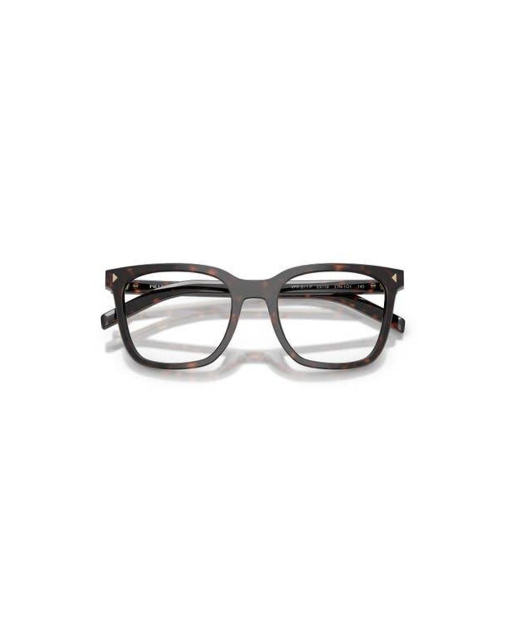 Prada Black 52Mm Rectangle Optical Glasses
