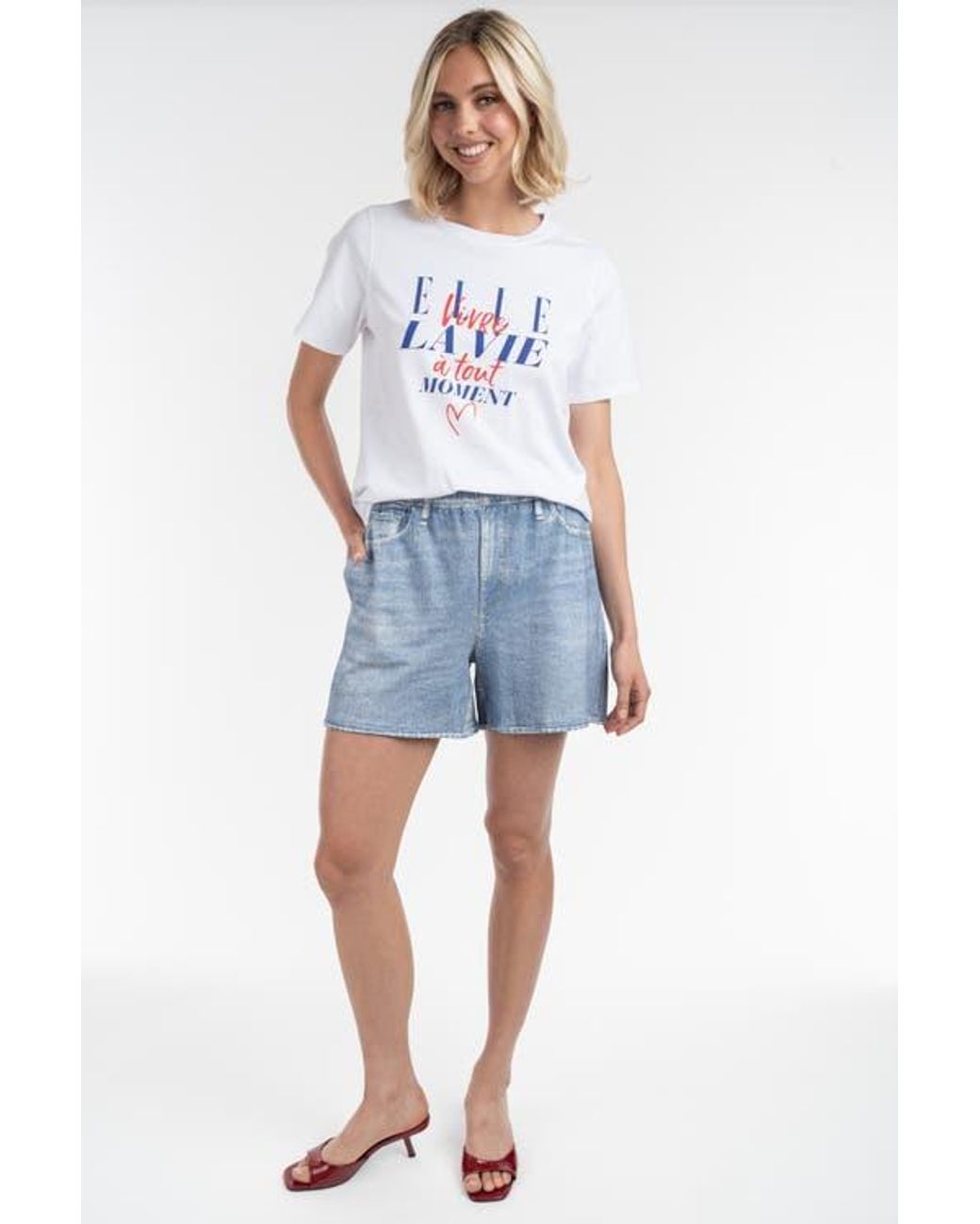 Elle Collection Blue Graphic Tee