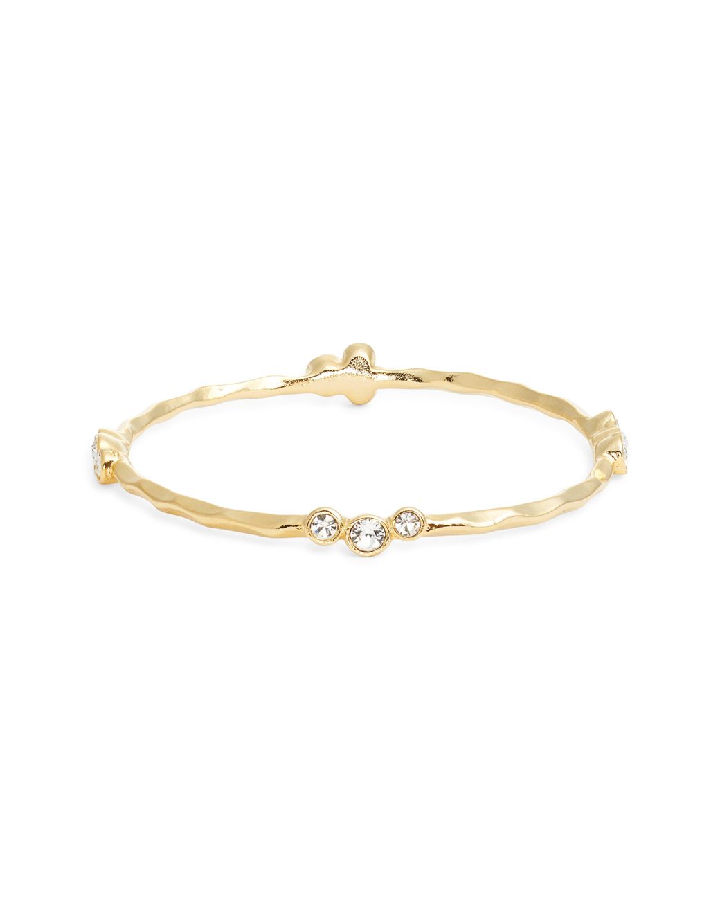 Kenneth Jay Lane Metallic Rhinestone Dot Bangle
