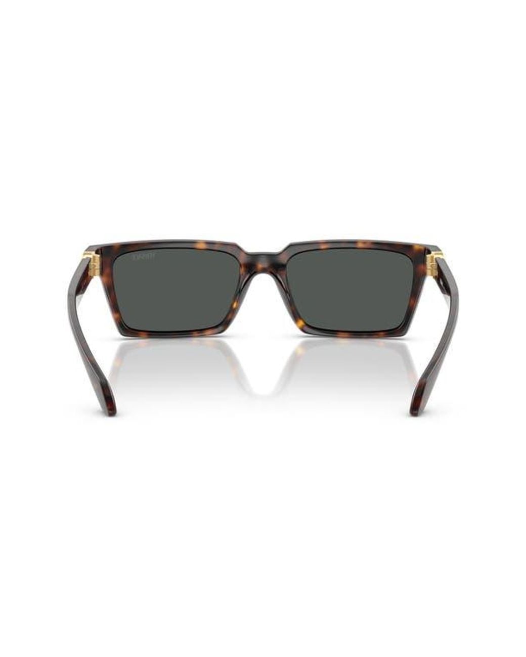 Versace Gray 55Mm Rectangular Sunglasses for men