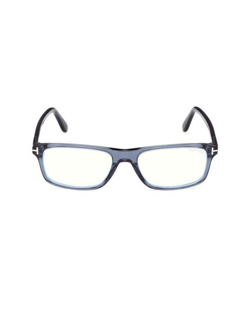 Tom Ford Brown 53Mm Rectangular Light Blocking Glasses for men