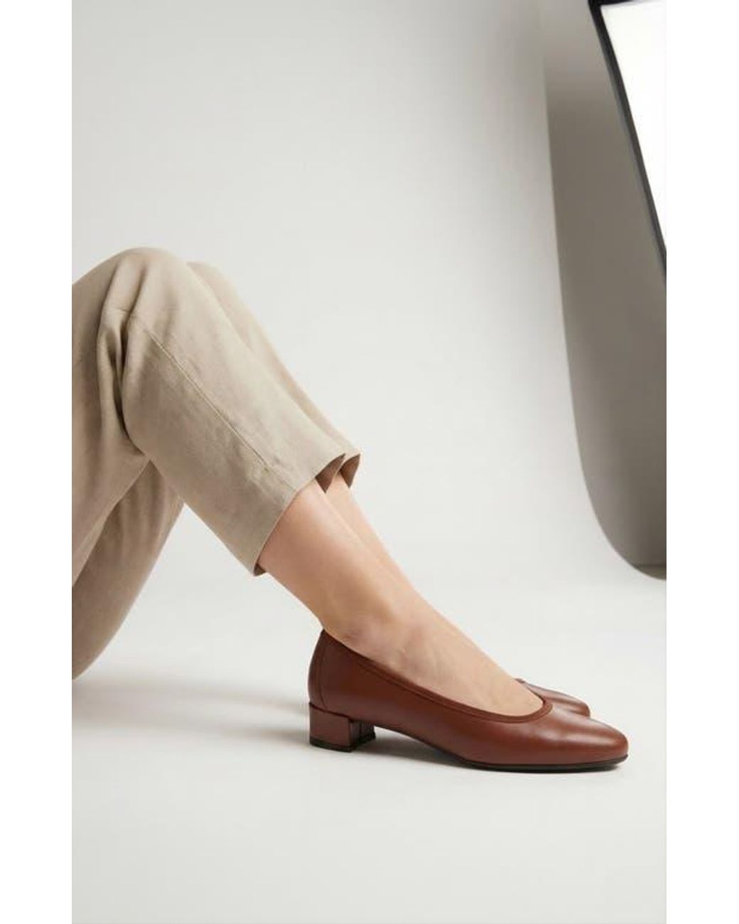 Menina Step Brown Isa Leather Ballet Flat