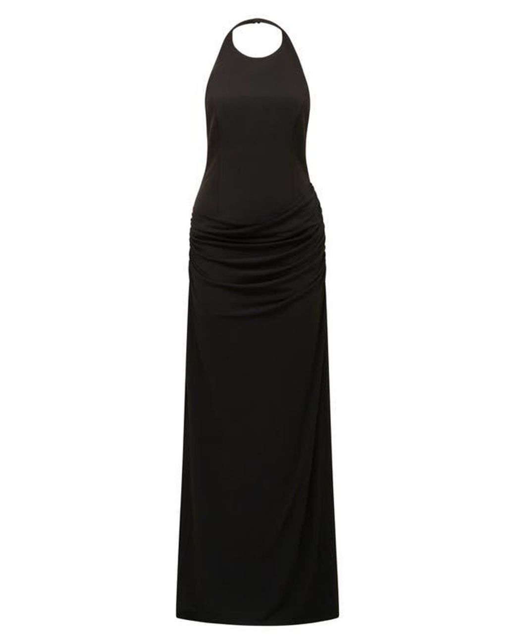 EVER NEW Lulu Halter Gown in Black | Lyst