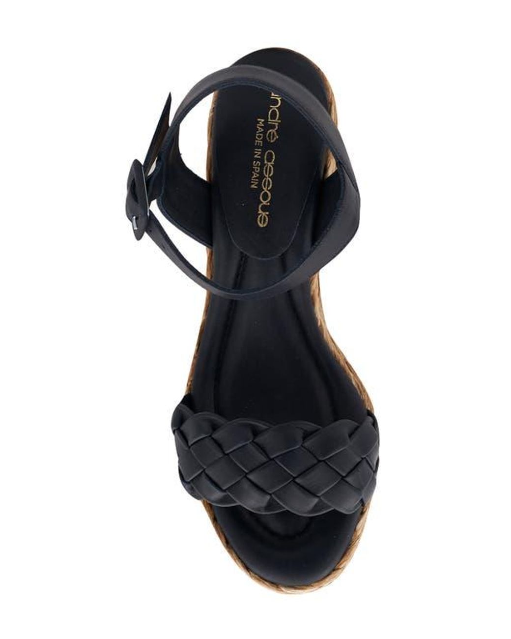 Andre Assous Blue Cecilia Wedge Platform Sandal