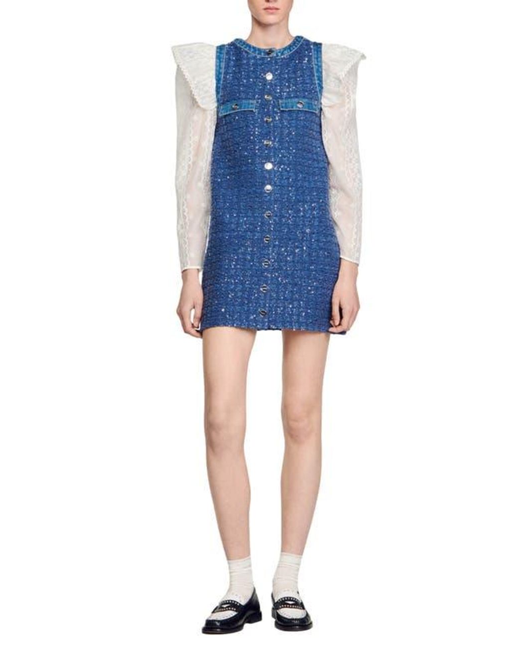 sandro-Blue-Palmare-Sequin-